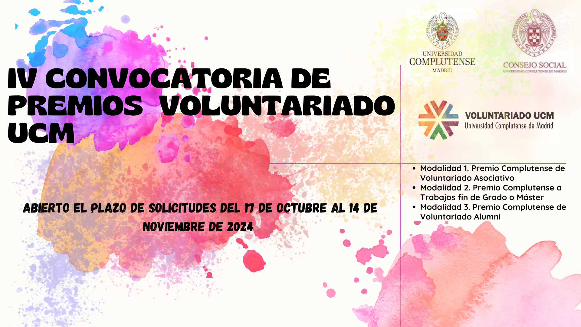 IV Convocatoria de Premios de Voluntariado UCM 